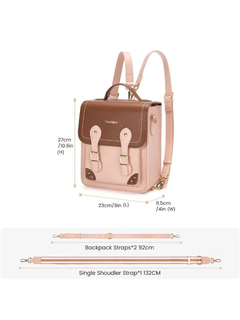 Camera Bag, Retro Camera Crossbody Case, Vintage PU Leather Waterproof
